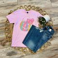 Women’s Pink Pumpkin Bow Tee