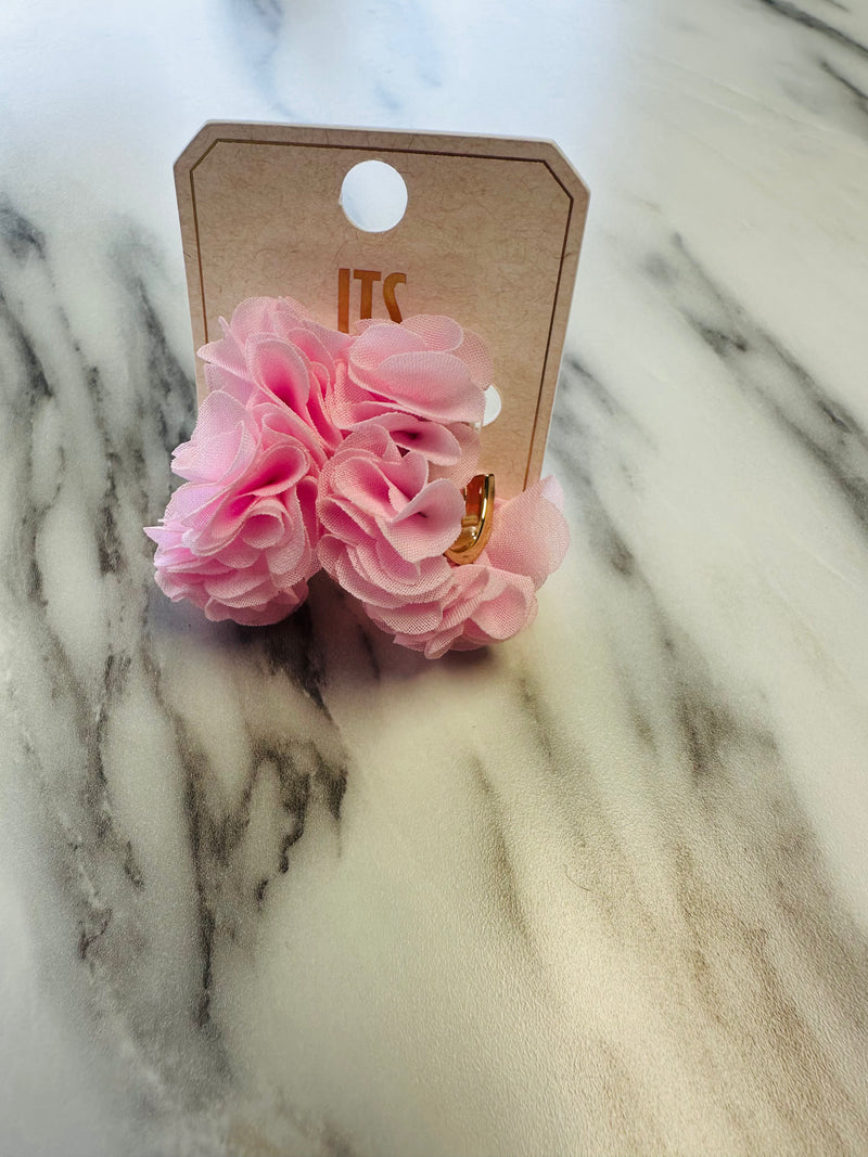 Women’s Pink Ruffled Hoops