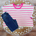 Women’s Pink Stripe Oversized Sweater Top
