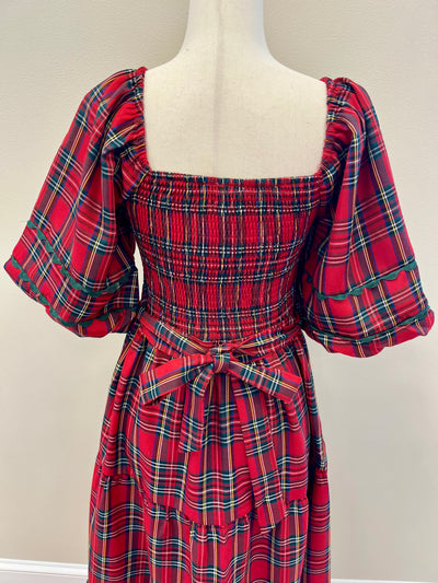 Women’s Red Plaid Maxi Dress