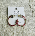 Women’s Red and Gold Hoop Earrings