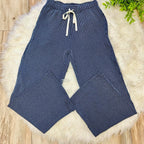 Women’s Ribbed Top and Drawstring Pant Set in Navy
