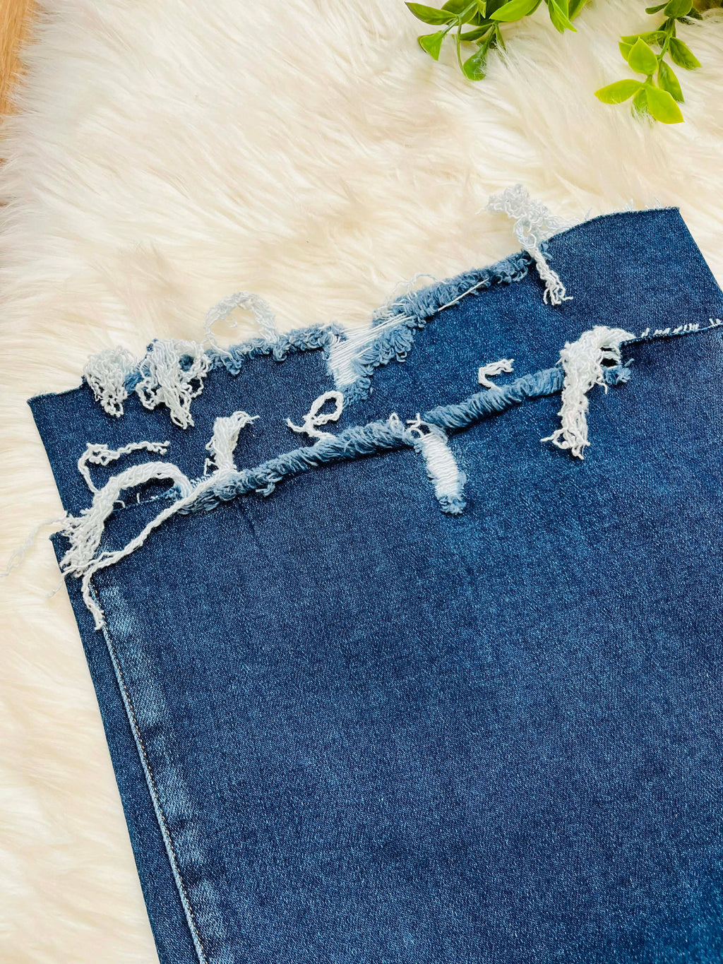 Women’s Risen High Rise Dark Wash Wide Leg Jeans Style #1594