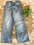 Women’s Risen Mid Rise-Crop Wide Leg Jeans Style 5847