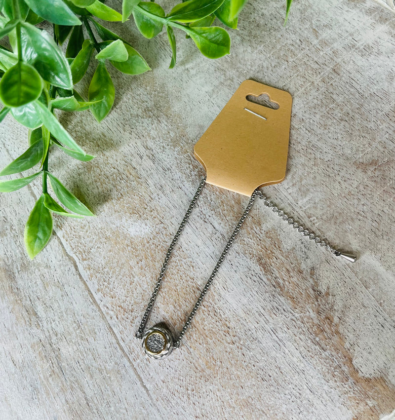 Women’s Silver and Gold Adjustable Bracelet