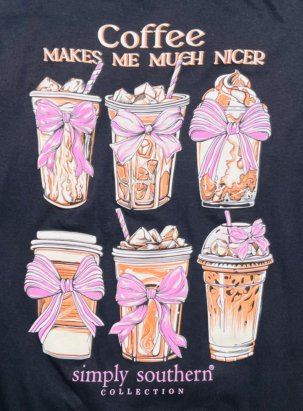 Women’s Simply Southern Coffee Makes me nicer long sleeve Graphic Tee