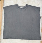 Women’s Sleeveless Ribbed Grey Pant Set