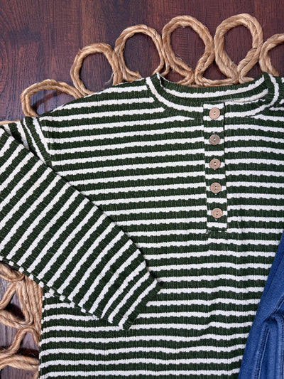 Women’s Stripe Button Down Top