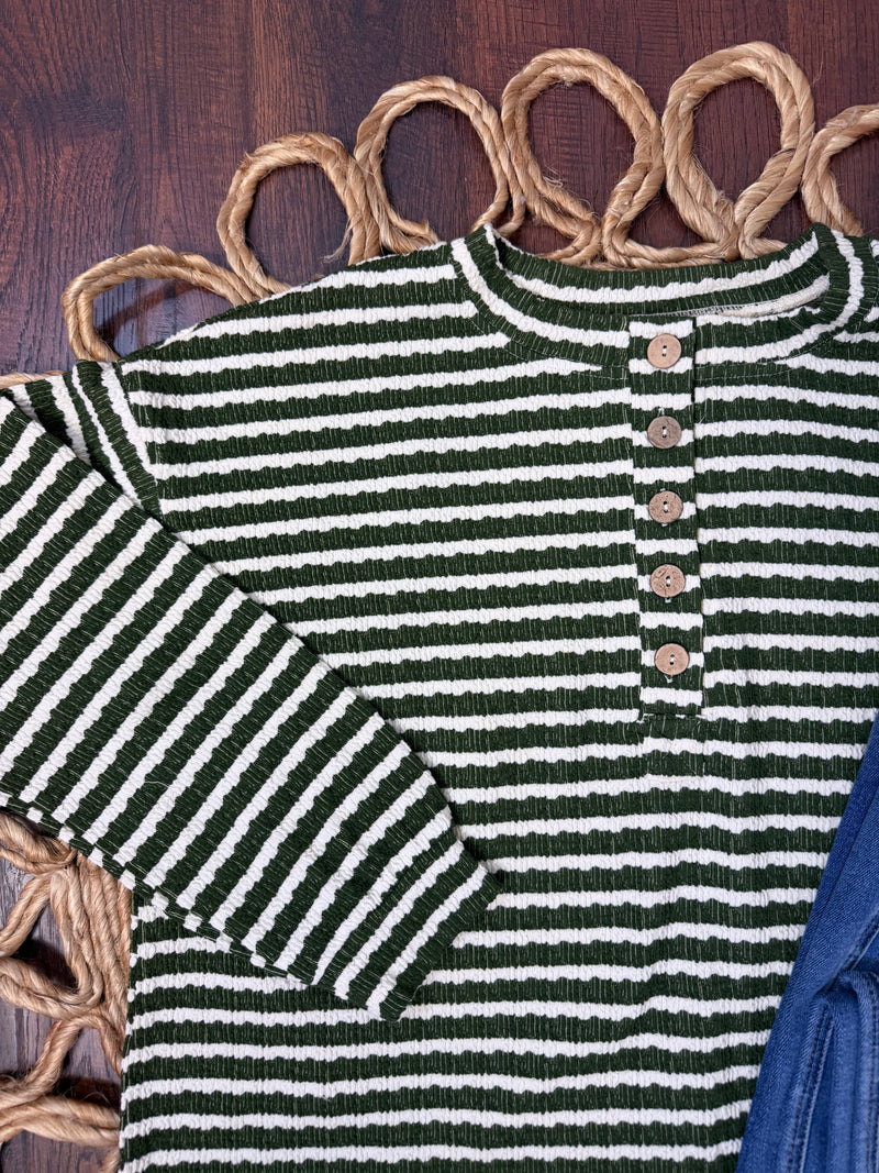 Women’s Stripe Button Down Top