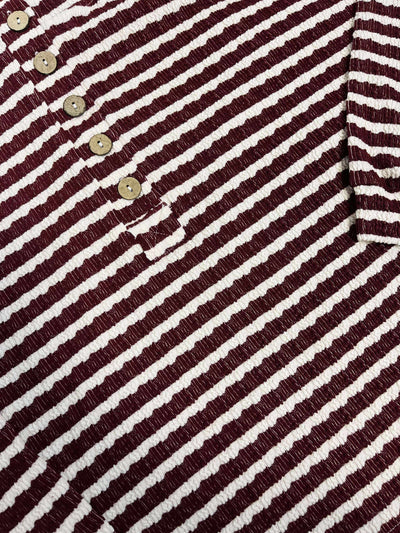 Women’s Stripe Henley Sweater Top