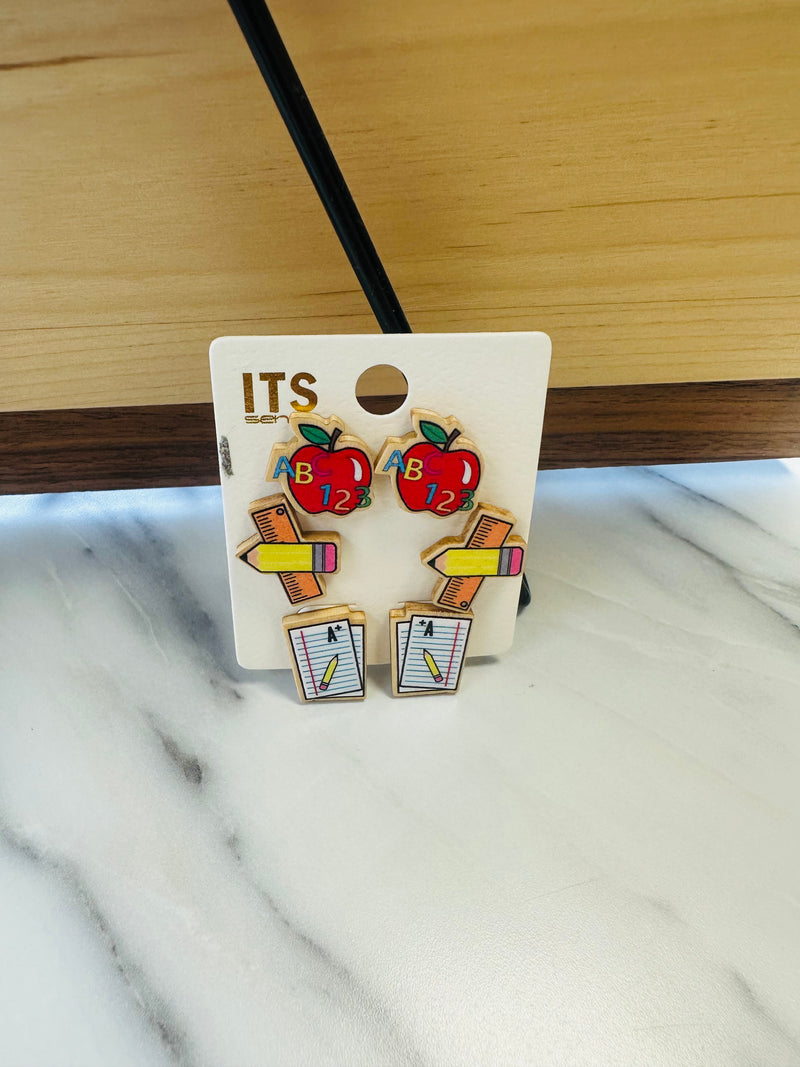 Women’s Teacher 3 Pack Earrings
