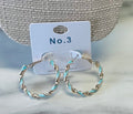 Women’s Teal and Gold Earrings
