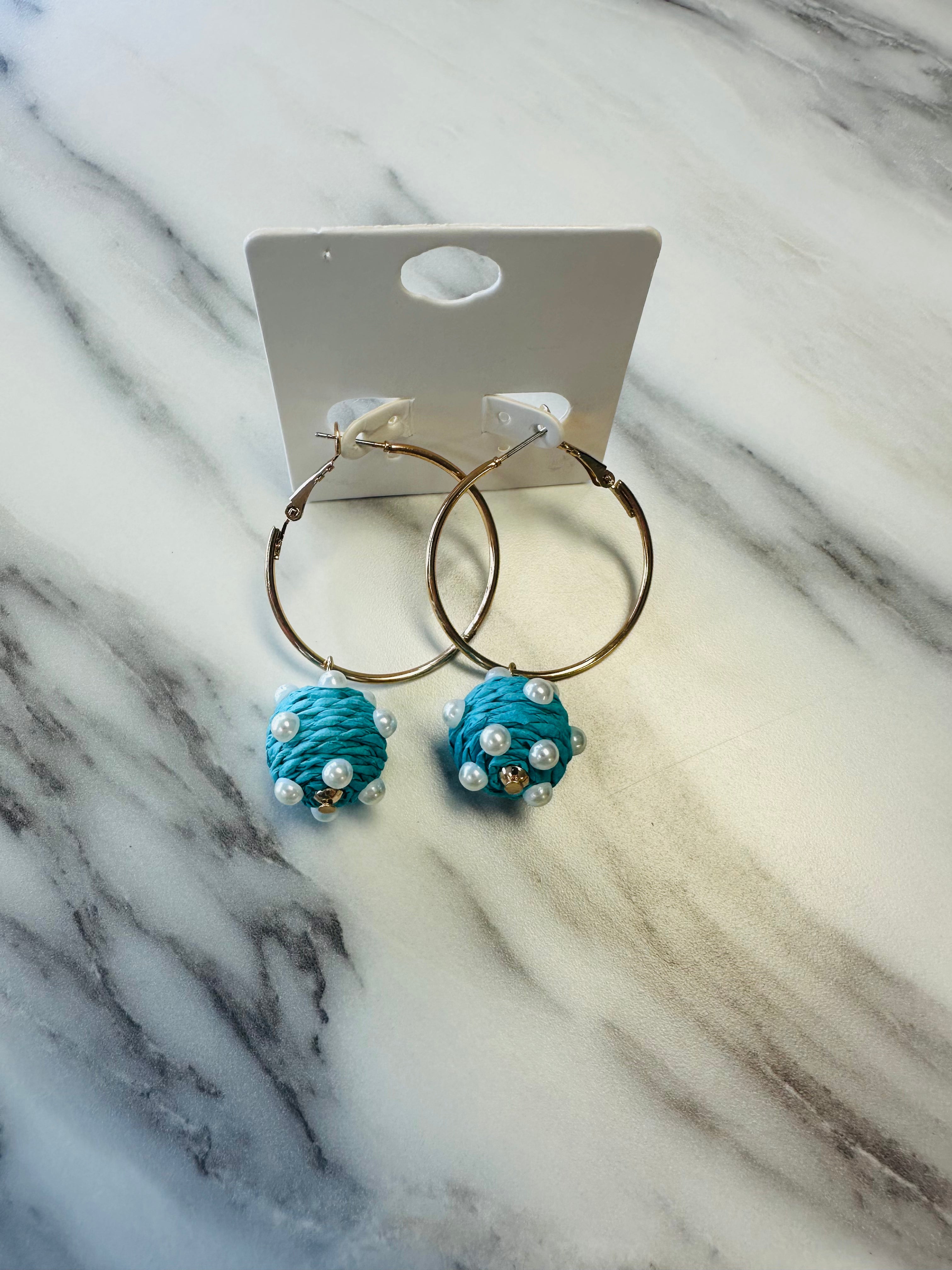 Women’s Turquoise Hoops Earrings
