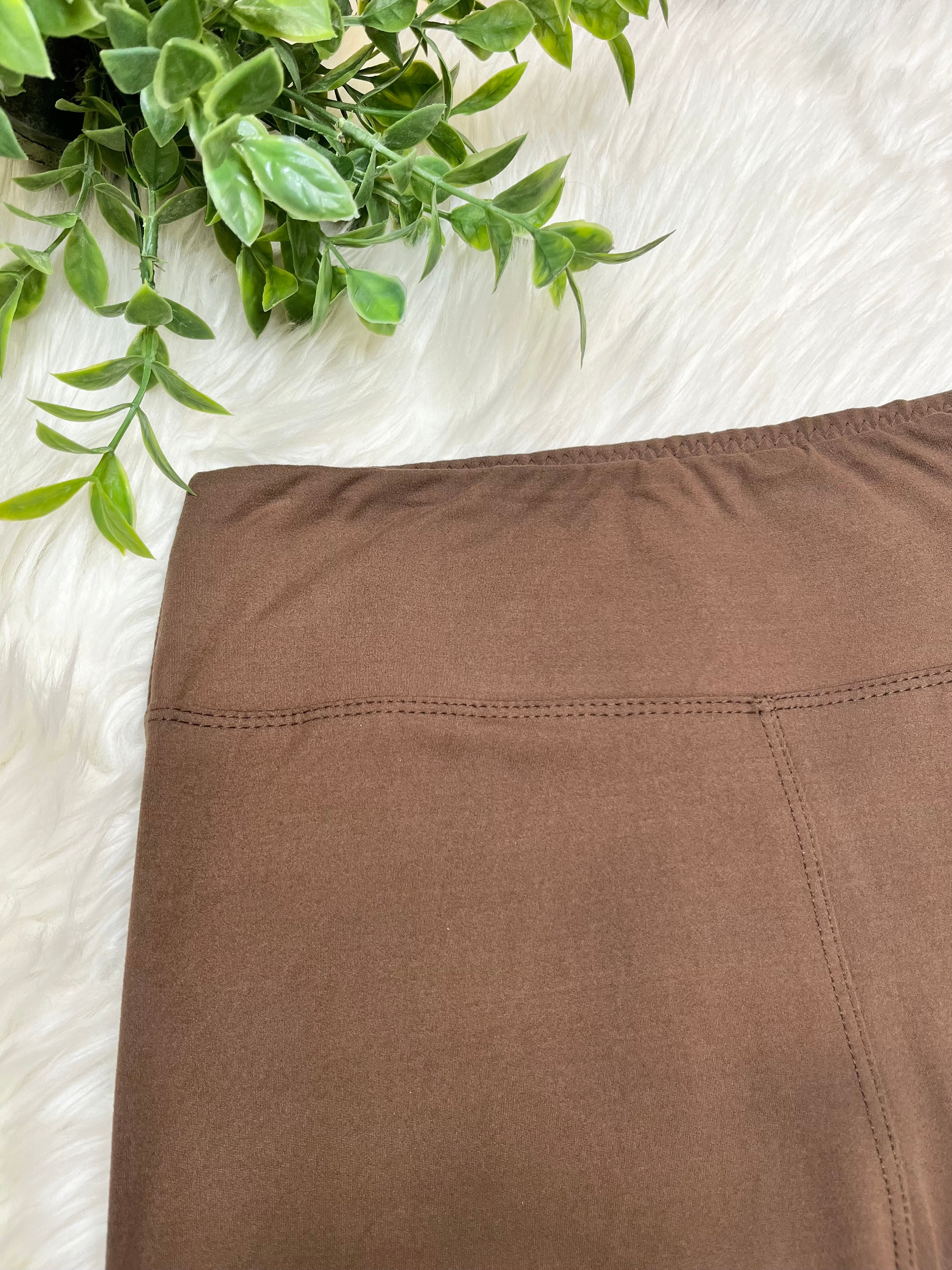 Women’s Ultra Soft Pull on Leggings in Mocha Full Length