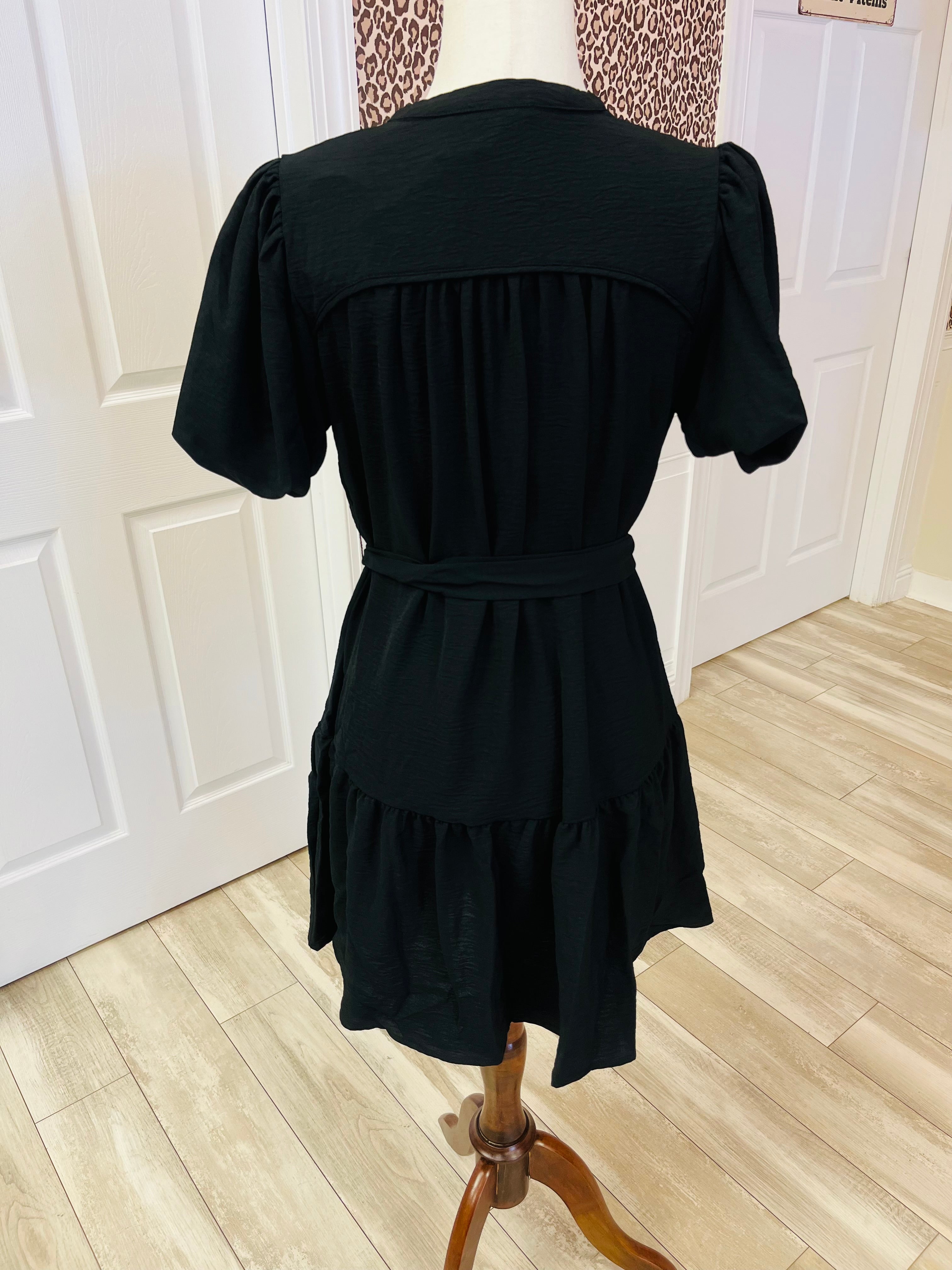 Women’s Umgee Black Button Down Dress