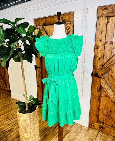 Women's Kelly Green Dress Mini Mee Women's Kelly Green Dress Mini Mee