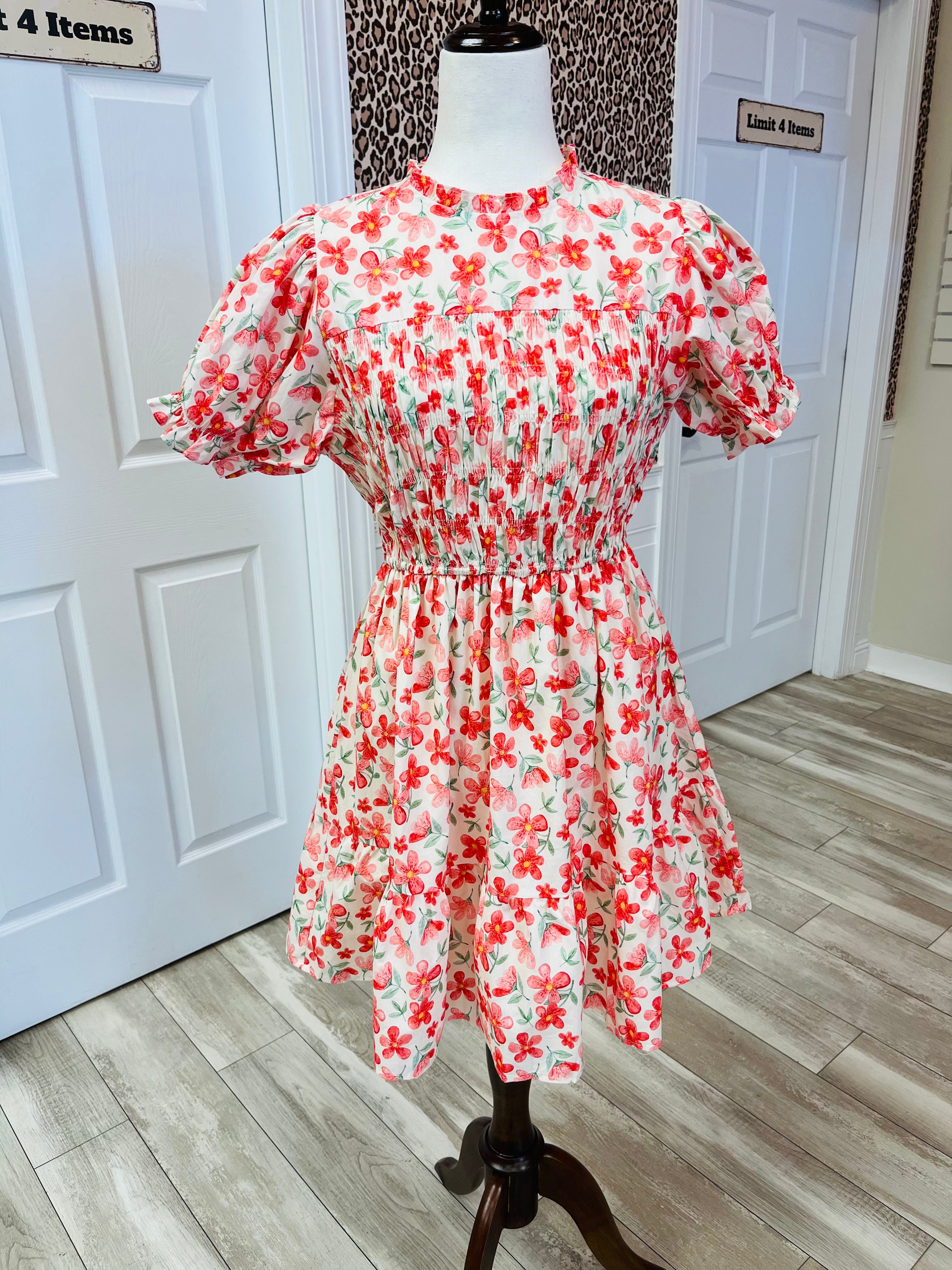 Women’s Umgee Red Floral Dress
