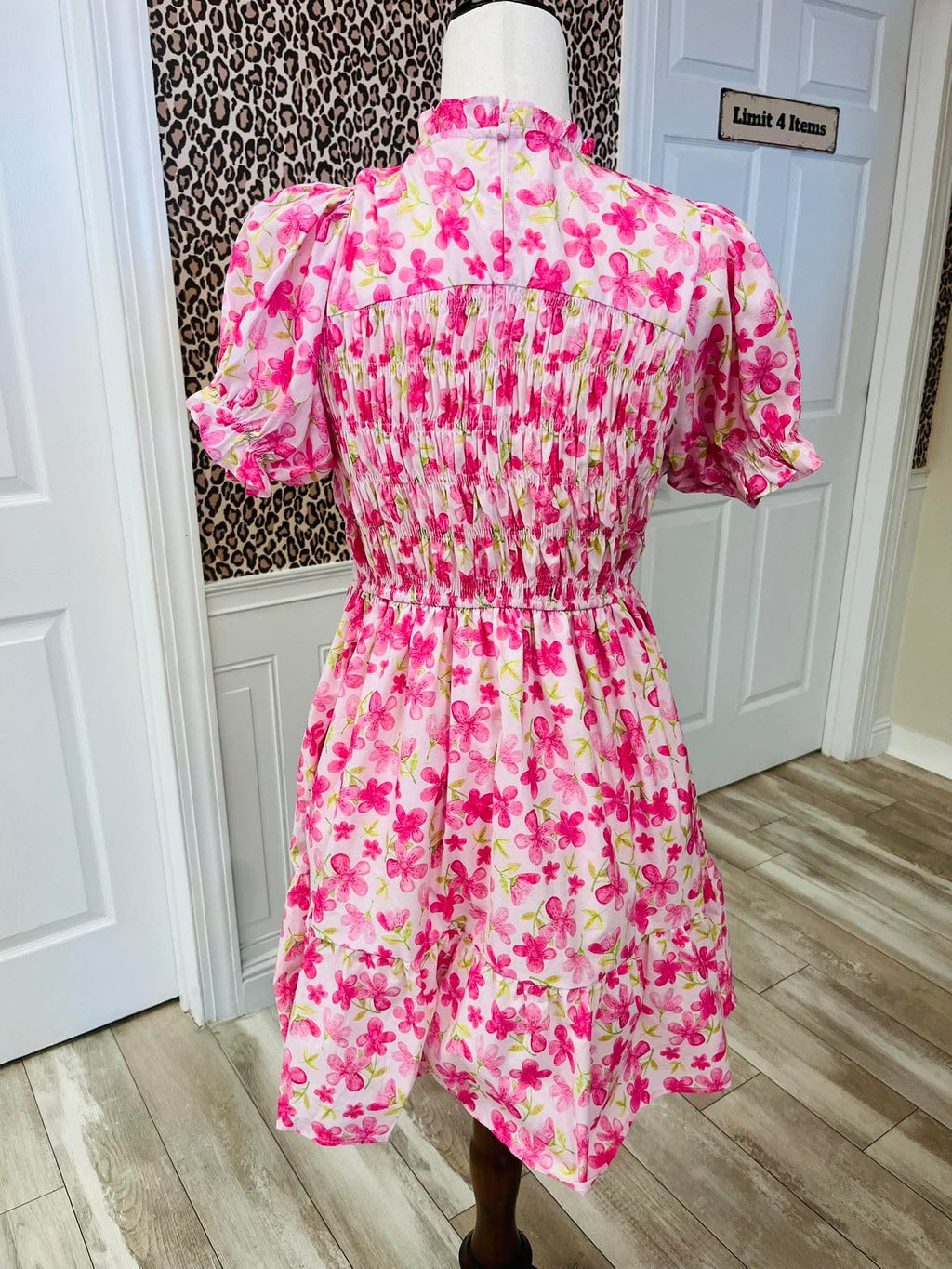 Women’s Umgee Smocked Pink Floral Dress