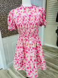 Women’s Umgee Smocked Pink Floral Dress
