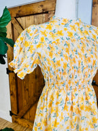 Women’s Umgee Smocked Top Yellow Floral Dress