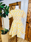 Women’s Umgee Smocked Top Yellow Floral Dress