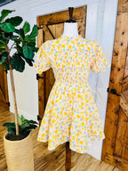 Women’s Umgee Smocked Top Yellow Floral Dress