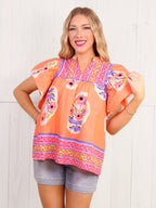 Women's Umgee Spring Dream Puff Sleeve Top