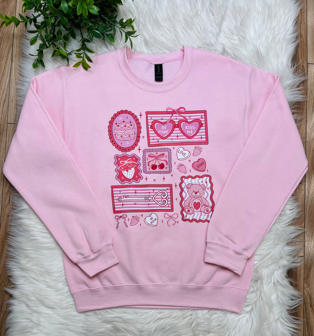 Women’s Valentine Stamp Graphic Sweatshirt