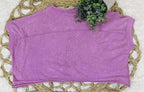 Women's Very J Orchid Acid Wash Basic round neck top
