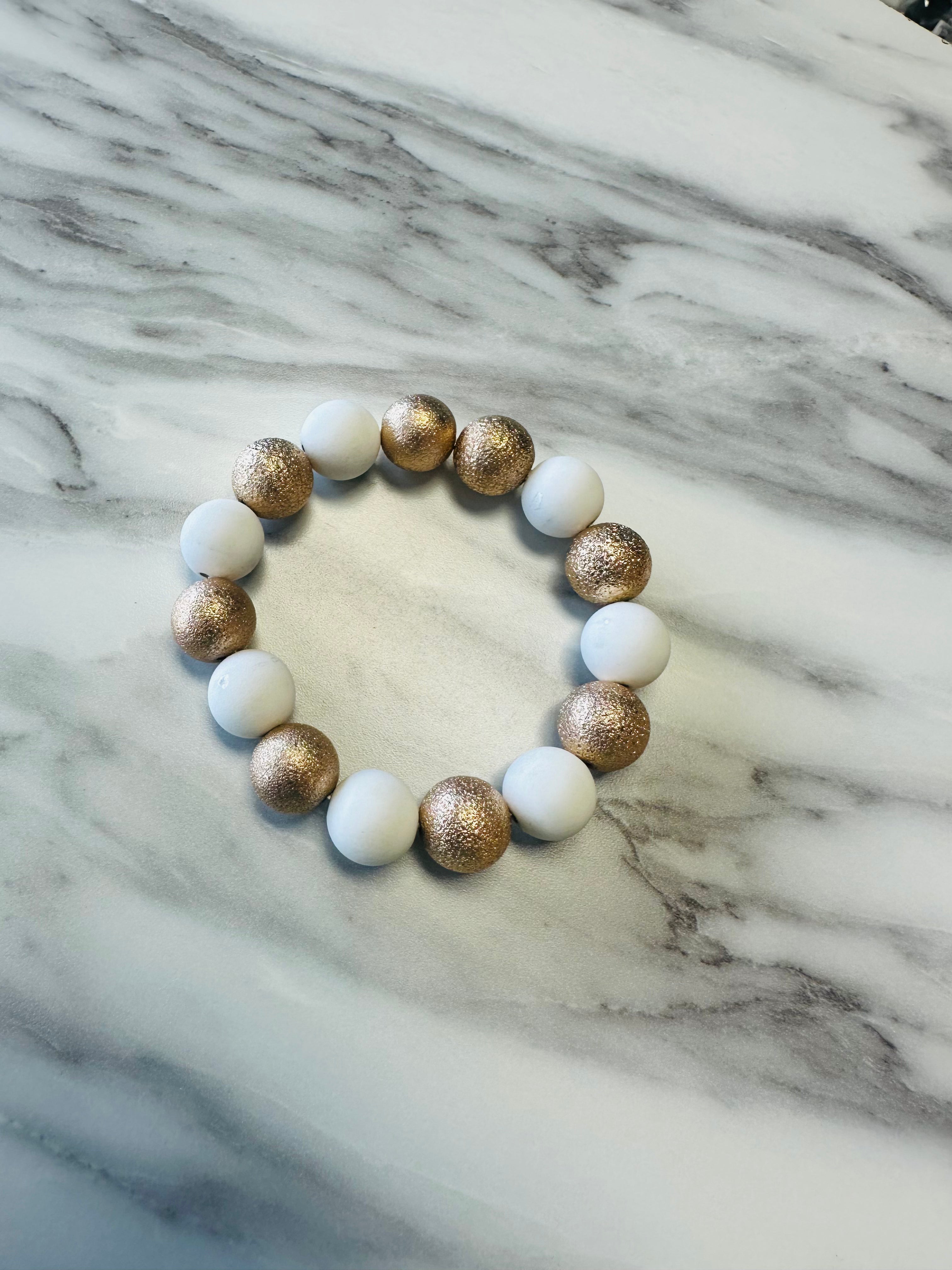 Women’s White Golden Bracelet
