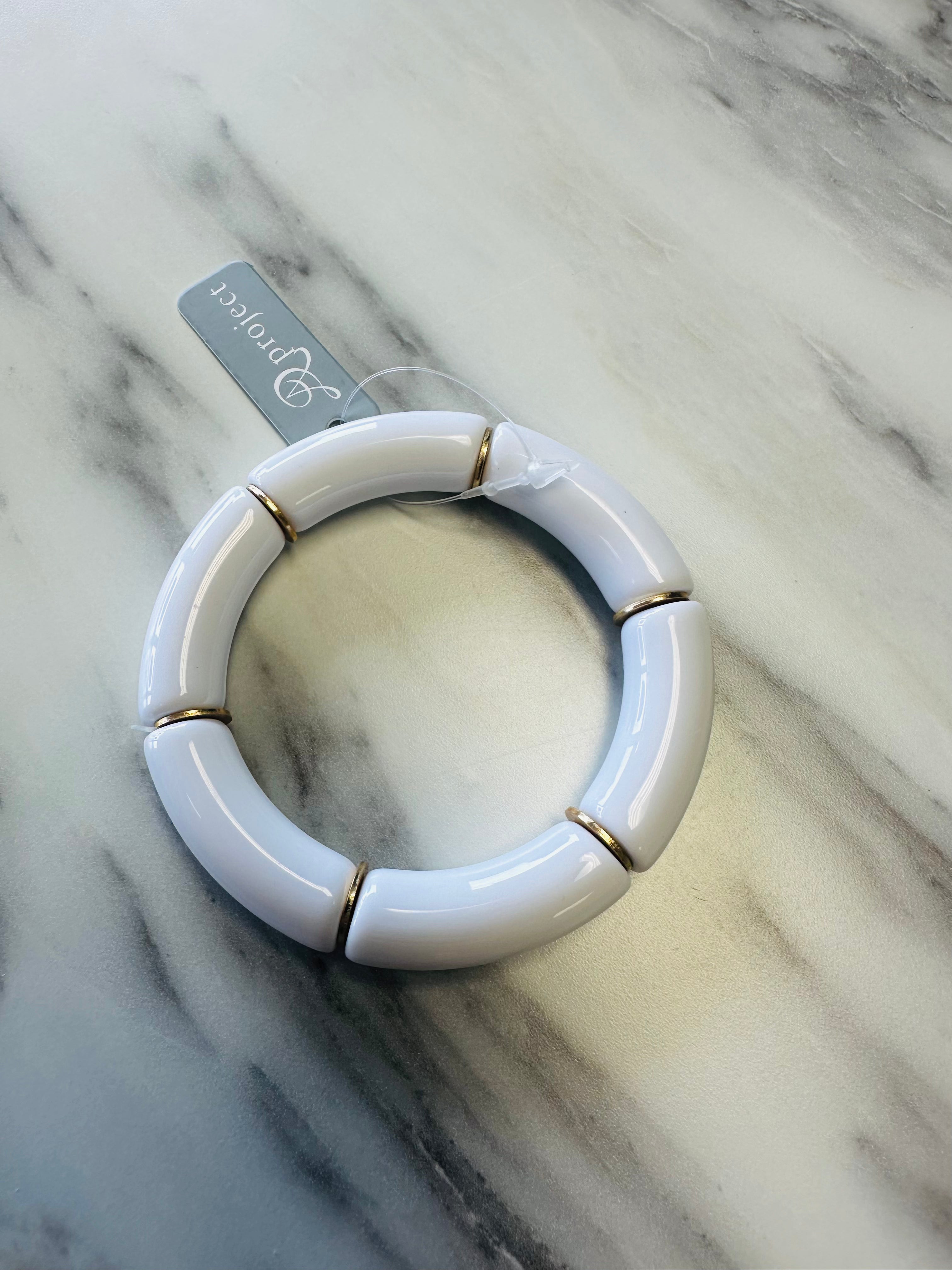 Women’s White and Gold Bracelet
