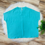 Women’s Zenana Mint V Neck Oversized Top