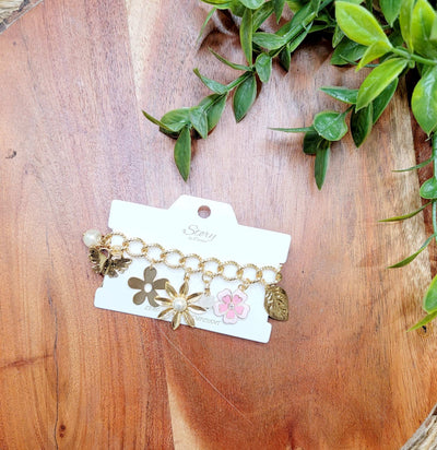 Women's story flower charm bracelet - Mini Mee Boutique