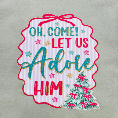 Womens Christmas Tree Crewneck Graphic Sweatshirt