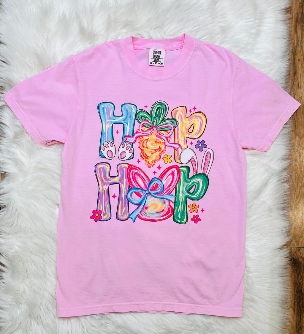 Womens “Hop” Pink Graphic Tee
