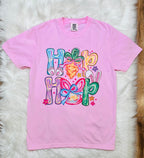 Womens “Hop” Pink Graphic Tee