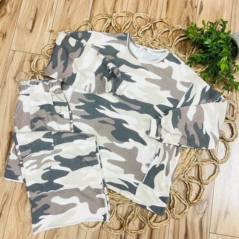 Womens J Her Camo Pant Set