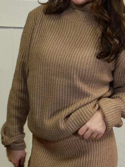 Womens Light Brown Skirt Set