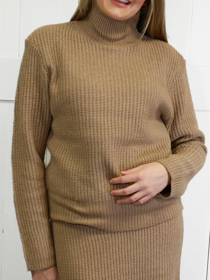 Womens Light Brown Skirt Set