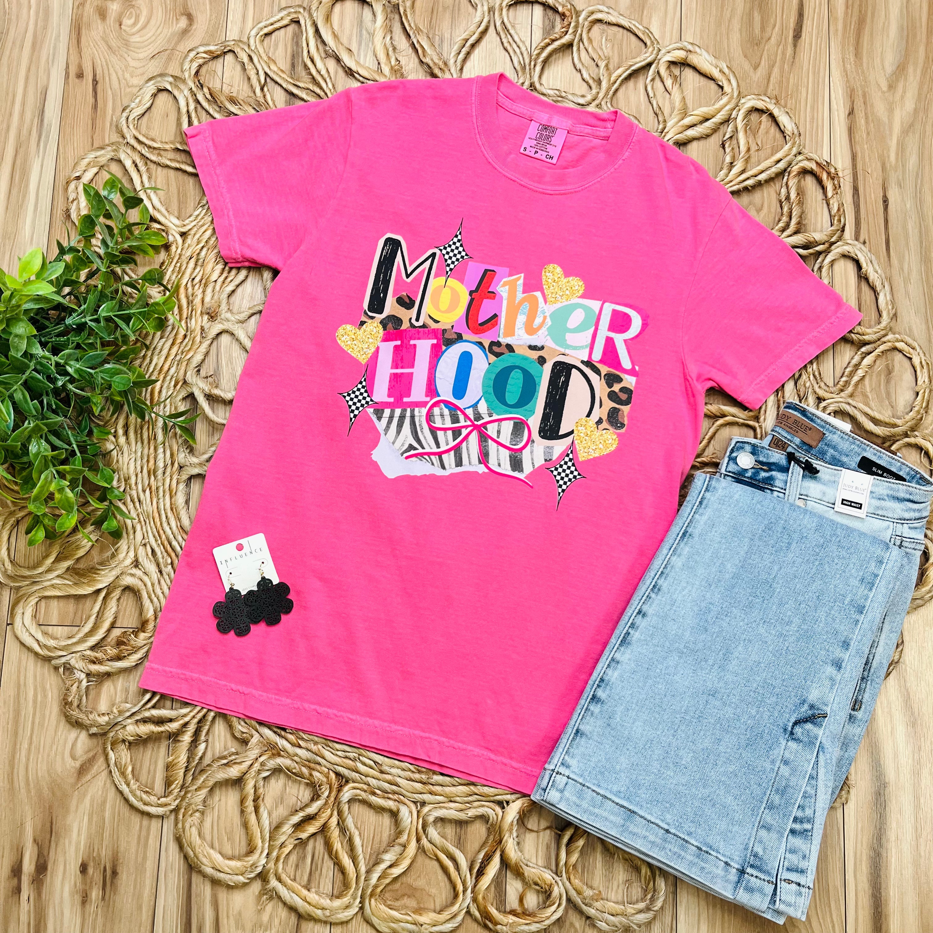 Womens “MotherHood” Pink Graphic Tee
