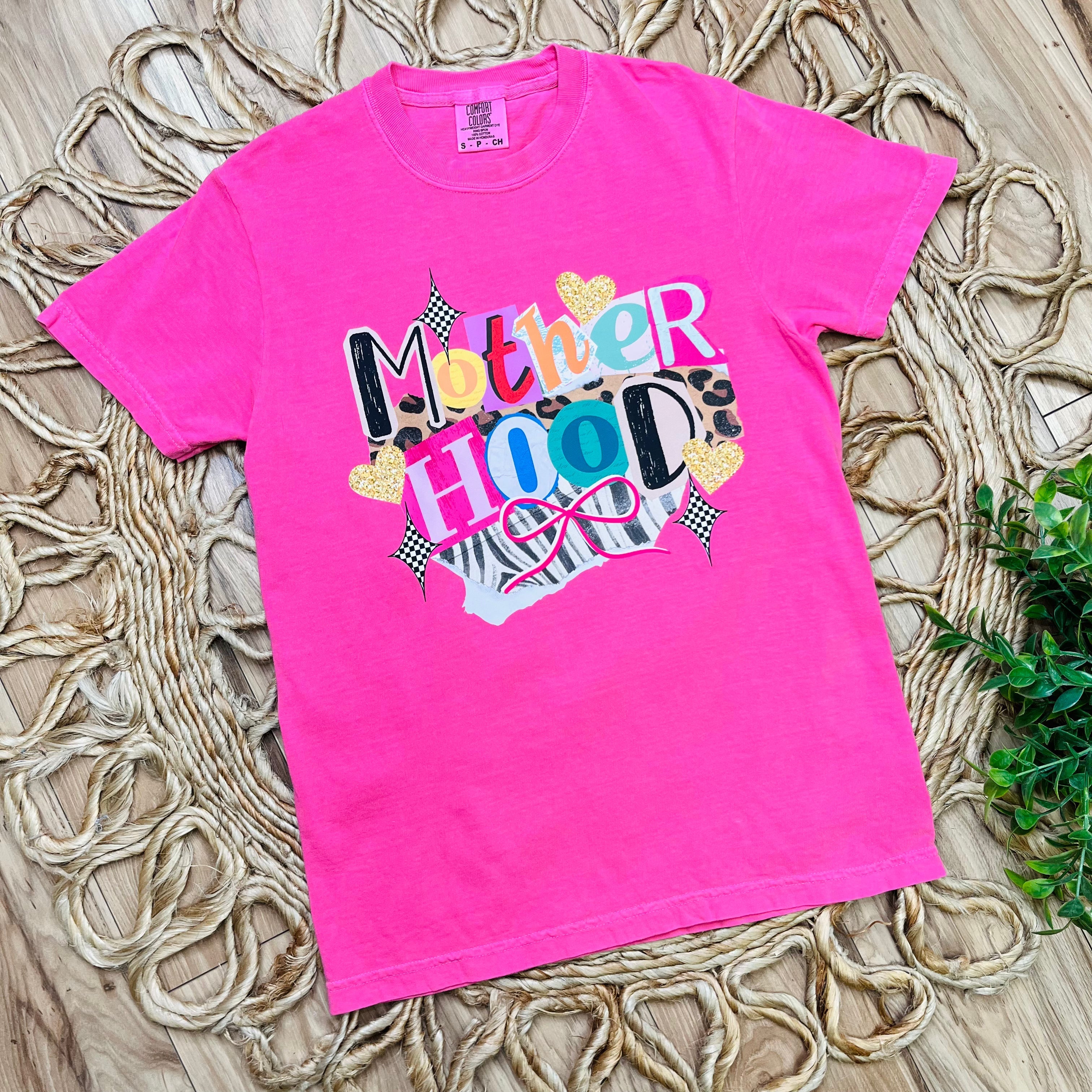 Womens “MotherHood” Pink Graphic Tee