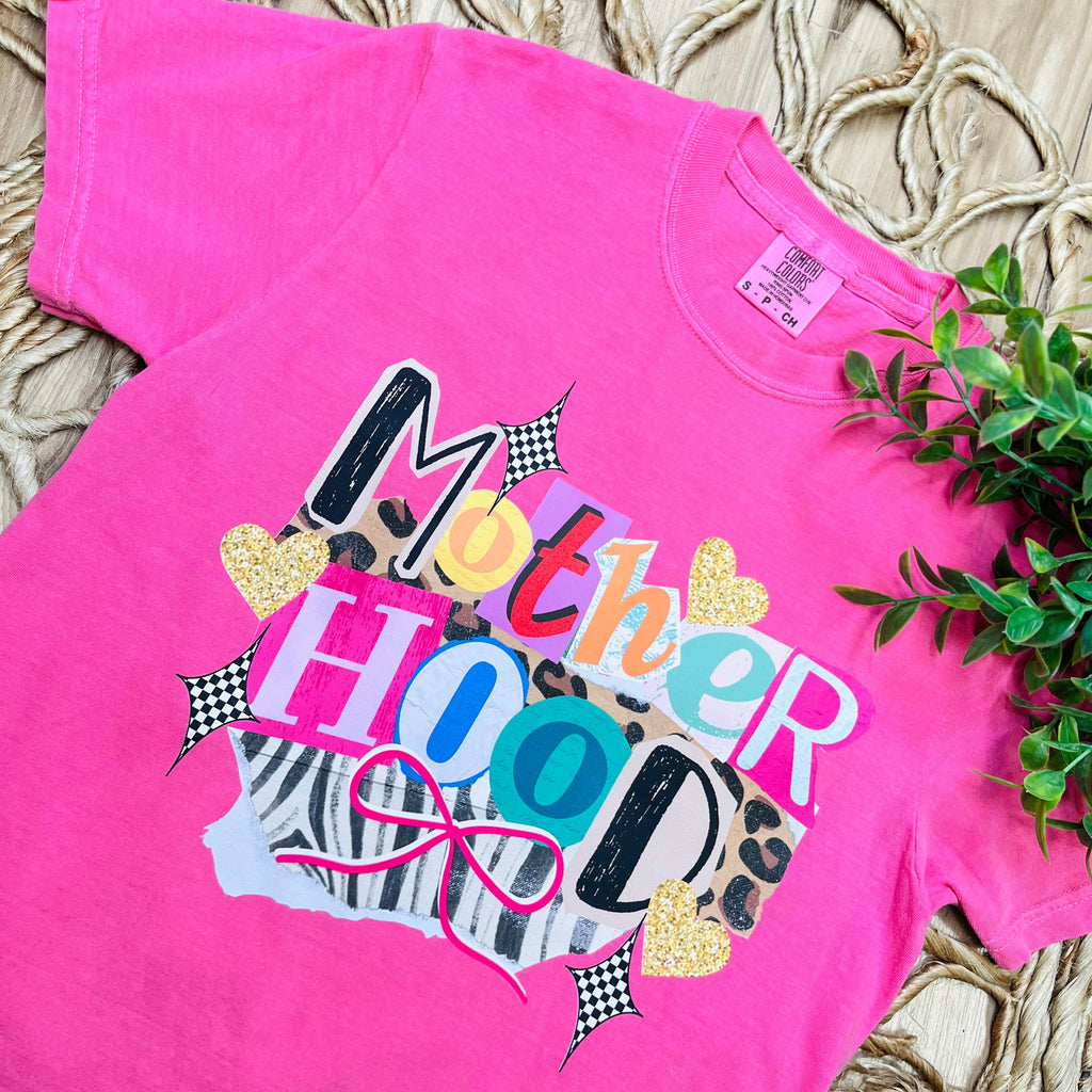 Womens “MotherHood” Pink Graphic Tee
