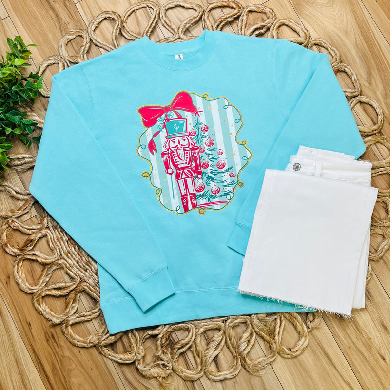 Womens Nutcracker Crewneck Christmas Graphic Sweatshirt