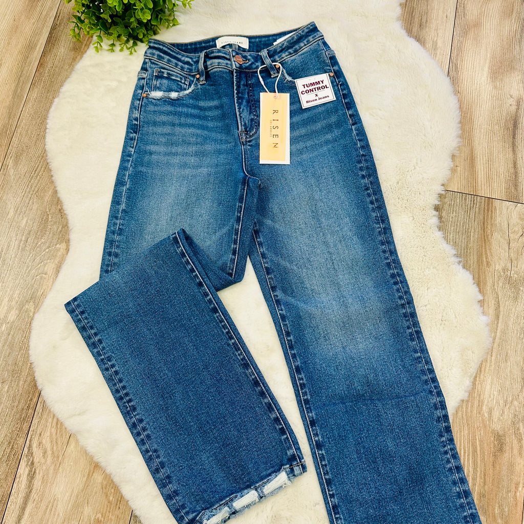 Womens Risen Jeans High Rise Straight 1417