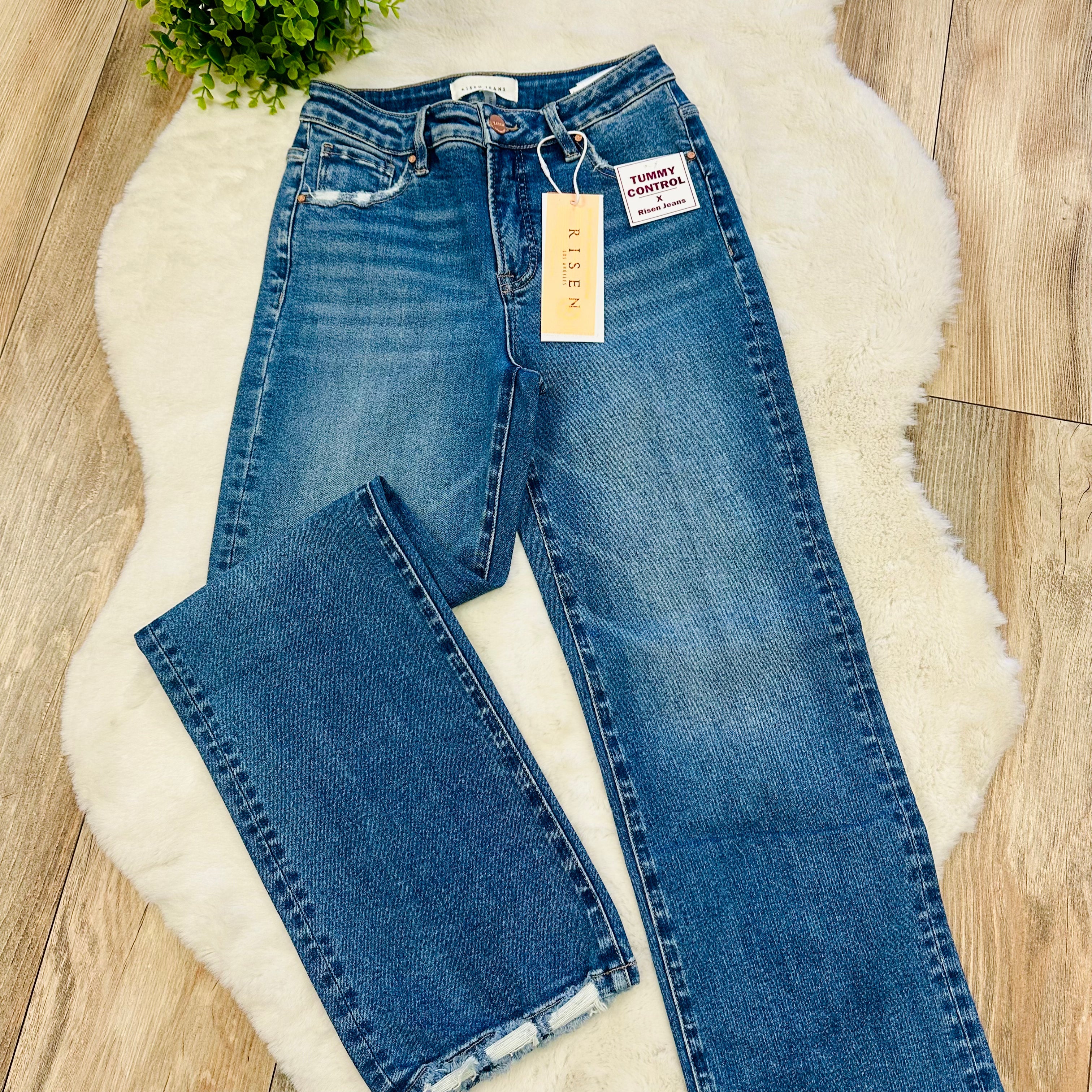Womens Risen Jeans High Rise Straight 1417