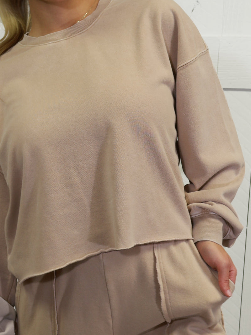 Womens Taupe Pant Set