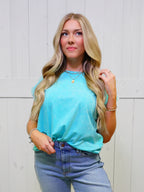Zenana Crinkle Basic Washed Round Neck Short Sleeve Top