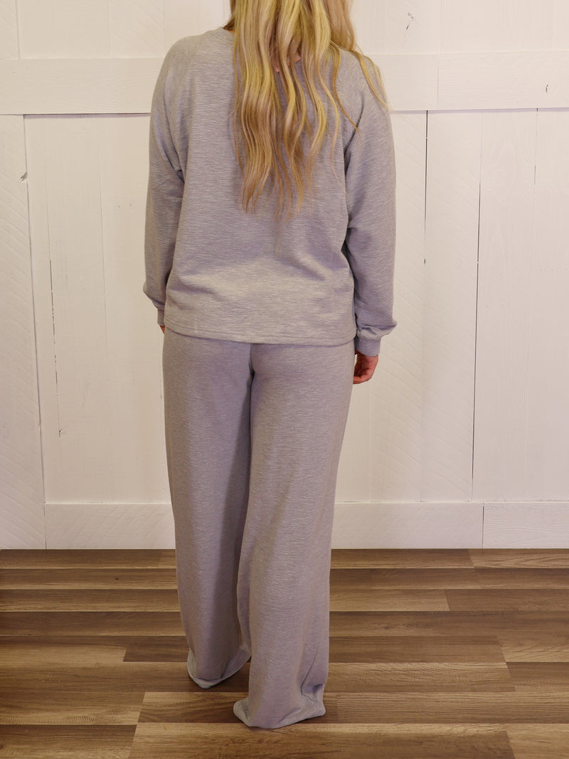 Zenana Curvy Long Sleeve Lounge Set Taupe