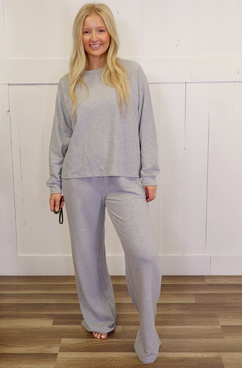 Zenana Curvy Long Sleeve Lounge Set Taupe