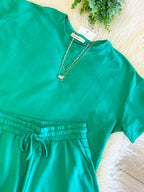 Zenana Kelly Green Short Set Women's
